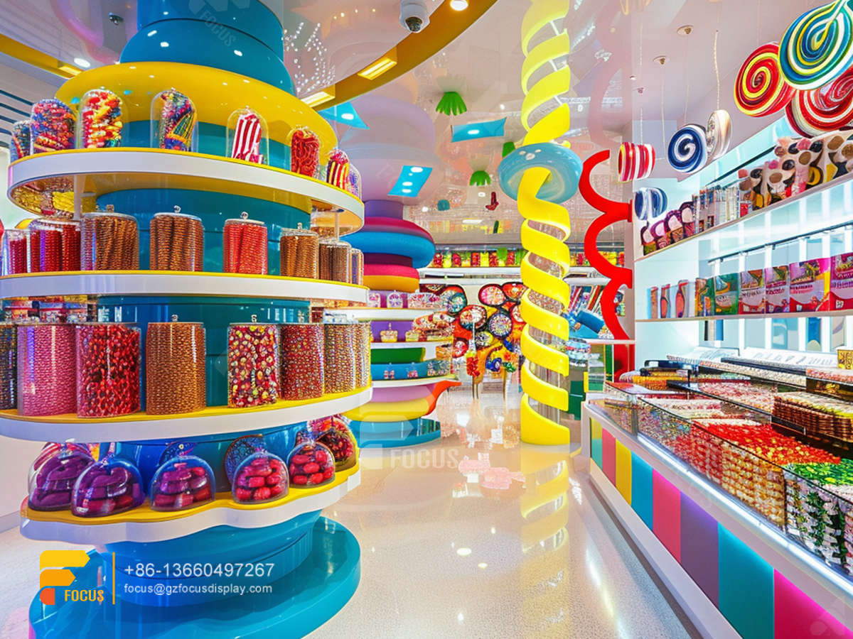 custom candy box display mix sweet shop chocolate rack