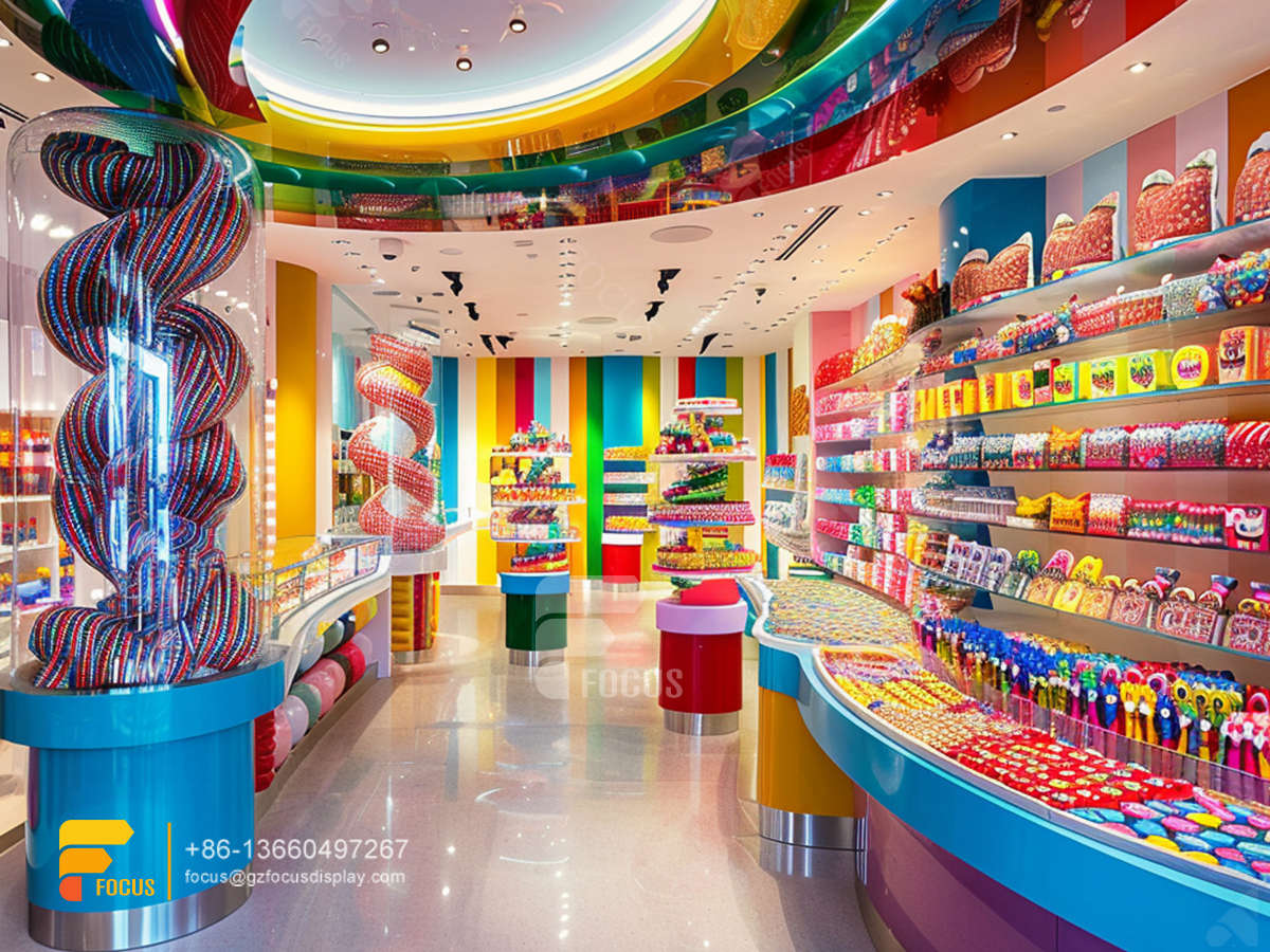 custom candy box display mix sweet shop chocolate rack