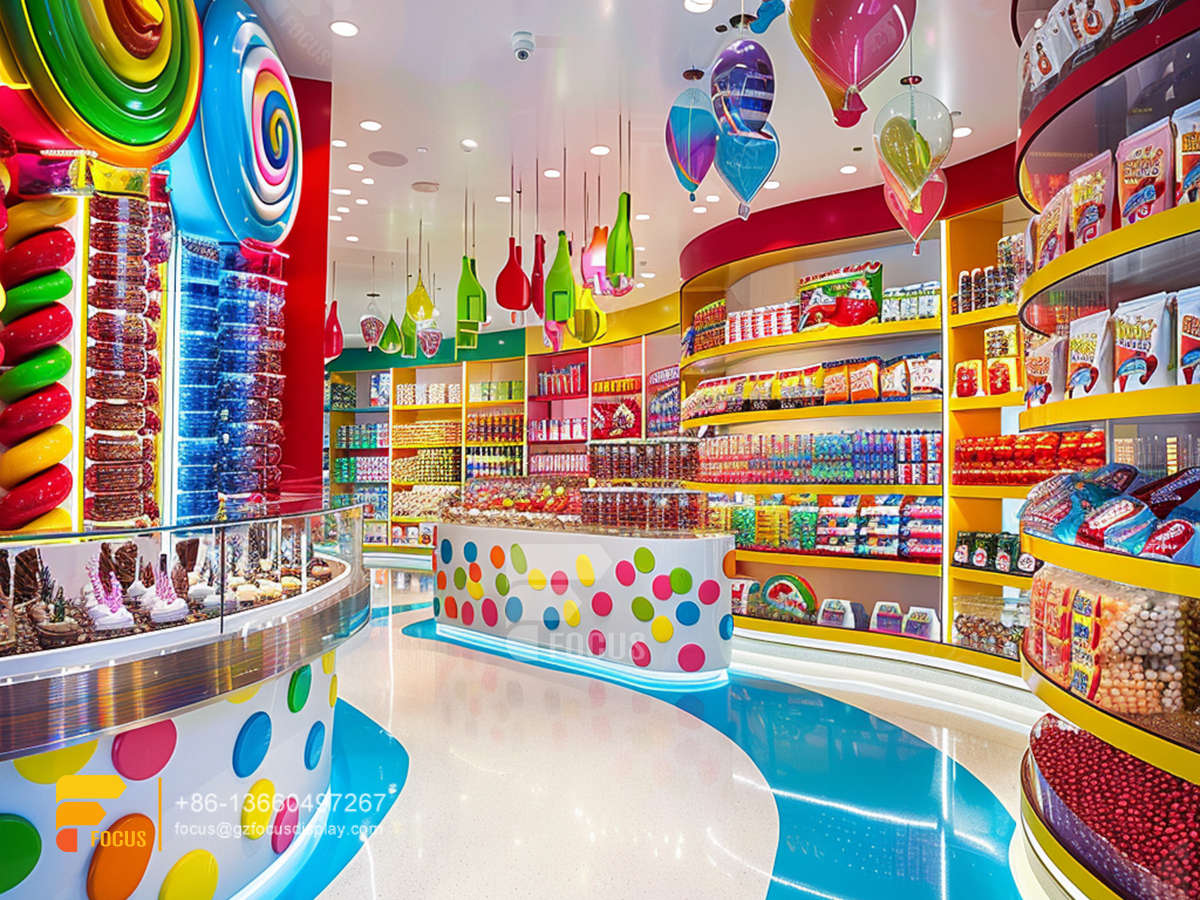 custom candy box display mix sweet shop chocolate rack