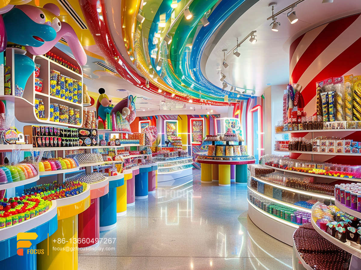 custom candy box display mix sweet shop chocolate rack