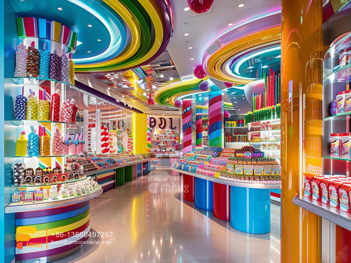 custom candy rack retail snack display chocolate shop