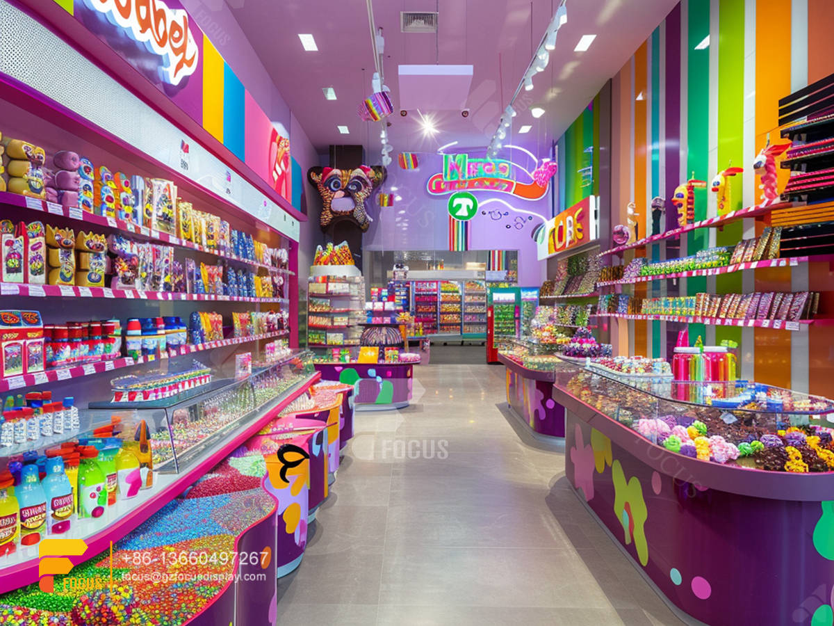 custom snacks rack chocolate shops wooden sweets display