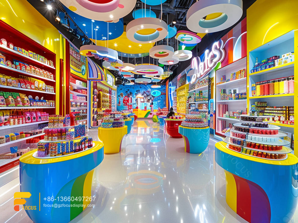retail snack display sweet shop designs chocolate cabinet