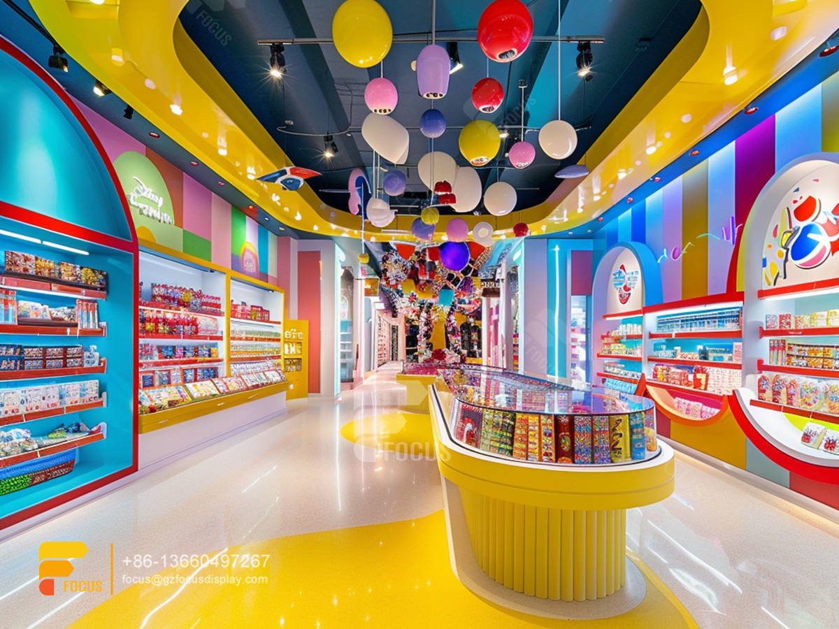 snack display case candy store fixtures chocolate shop decoration