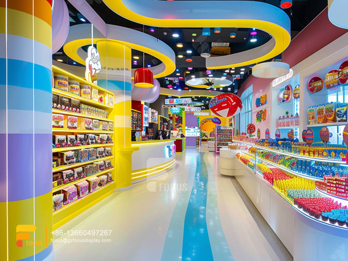 snack display shelf chocolate stores nuts shop decor