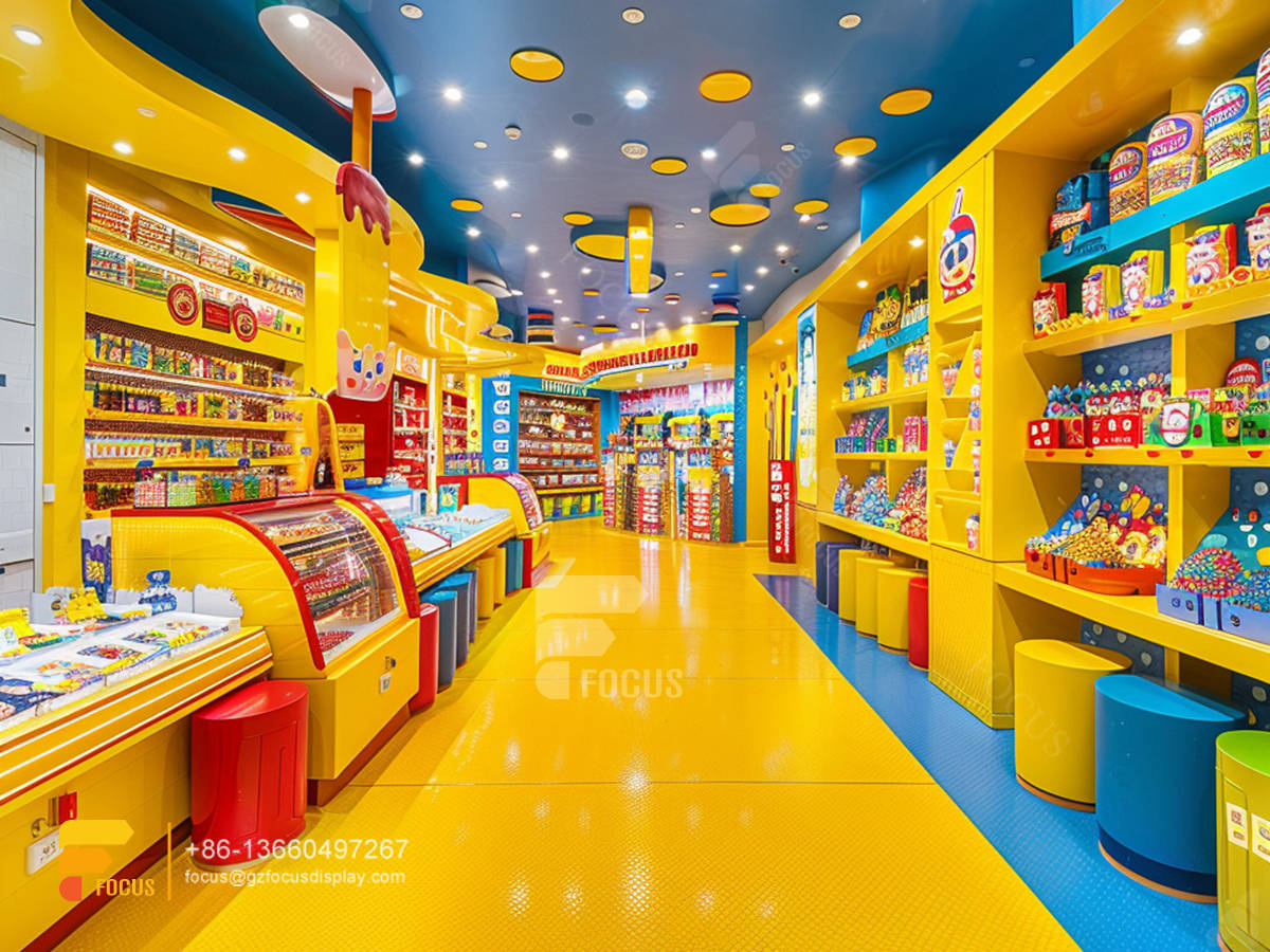 snack display shelf chocolate stores nuts shop decor
