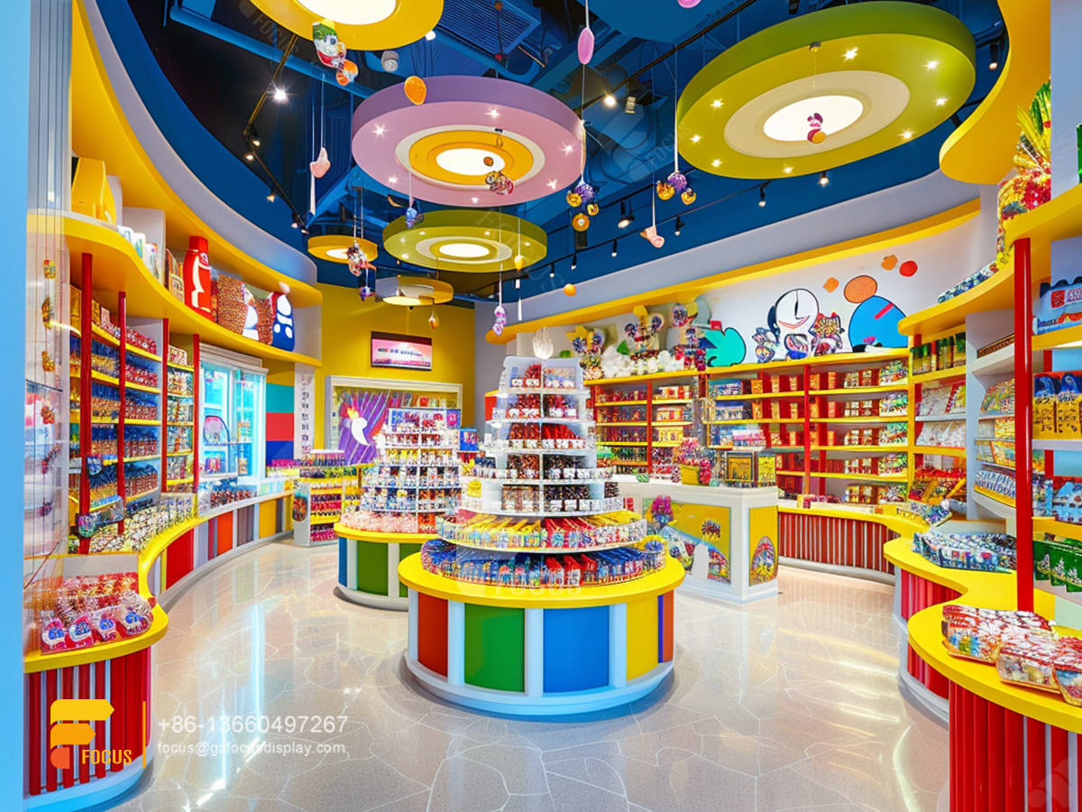 snack racks display candy store fixtures sweets shop