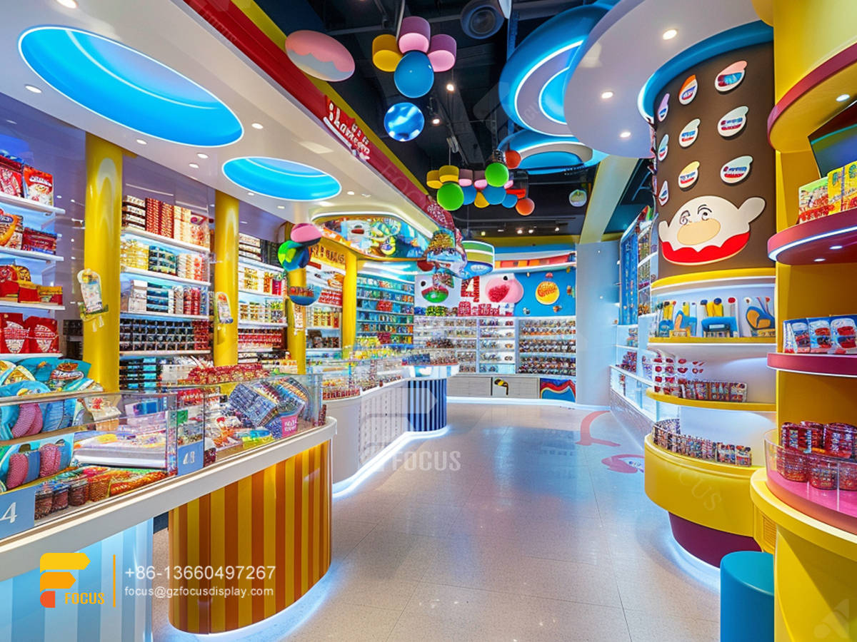 snack racks display candy store fixtures sweets shop