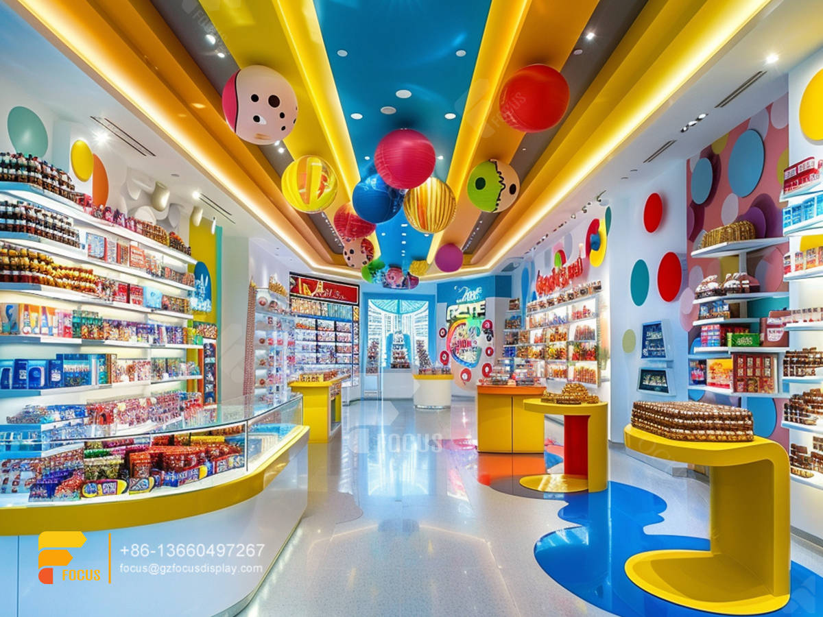 snack racks display candy store fixtures sweets shop