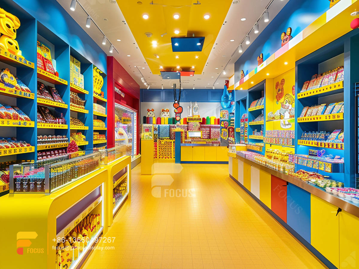 snack store design chocolate display cases sweet counter display