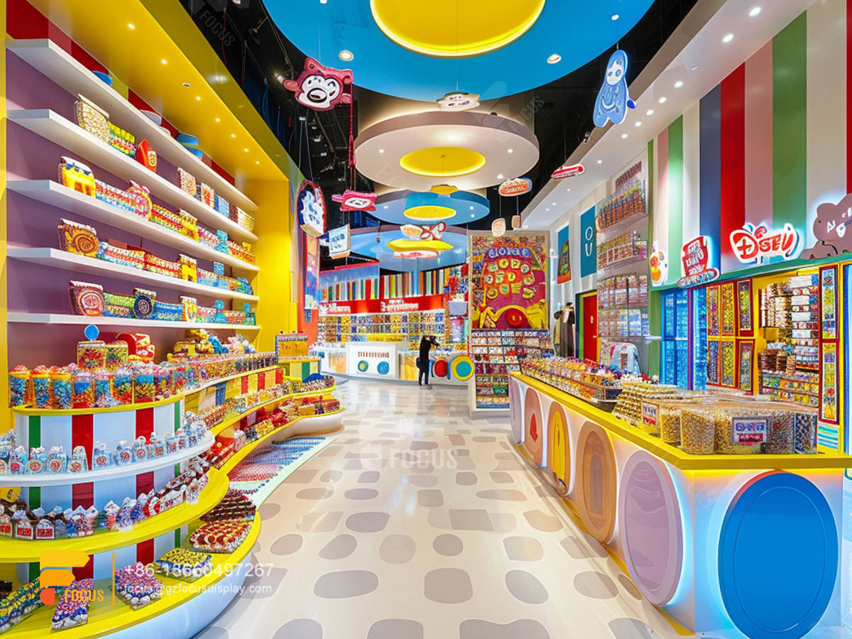 snacks display counter sweet shop interior design chocolate counter