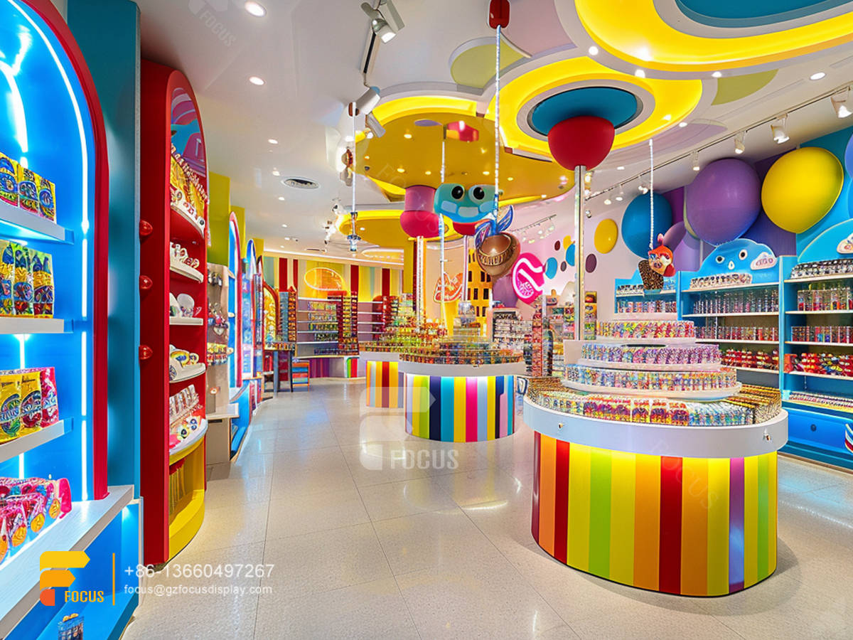 snacks display counter sweet shop interior design chocolate counter