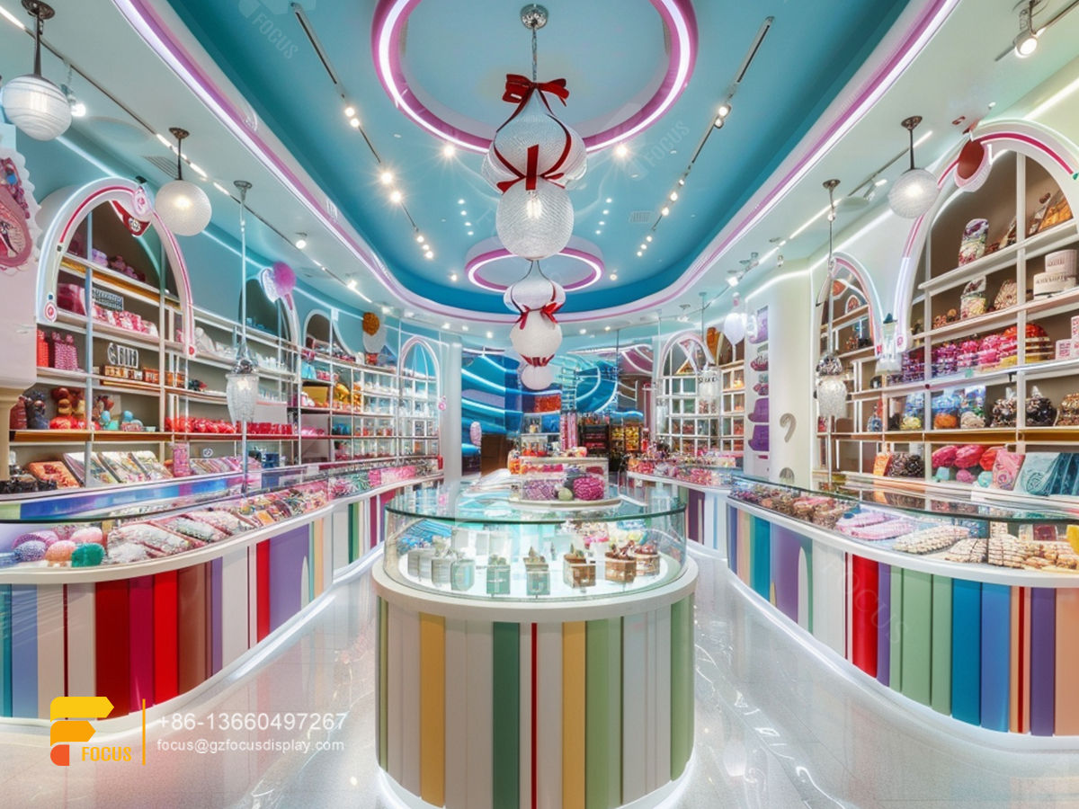 sweet candy shop snack racks display candy store designs