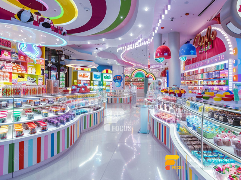 Custom Snack Shop Sweets Display Chocolate Shelf