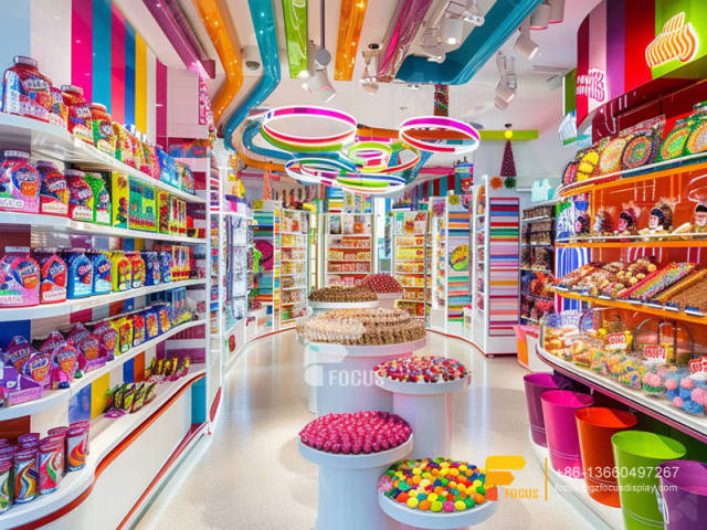 Custom Candy Rack Retail Snack Display Chocolate Shop