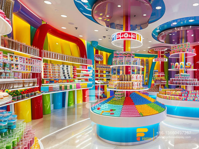 Custom Cotton Candy Stands Sweets Display Chocolate Store