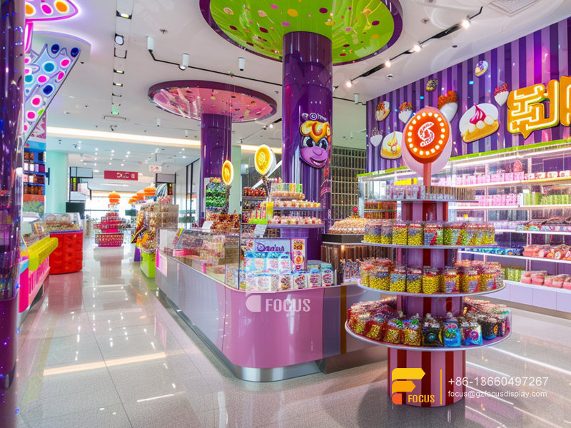 Chocolate Shops Snack Food Display Racks Chocolate Store