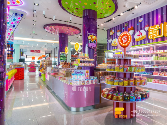 Chocolate Shops Snack Food Display Racks Chocolate Store