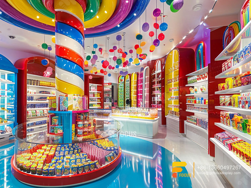 Custom Candy Cabinet Lollipop Sweet Shop Nut Shop Display