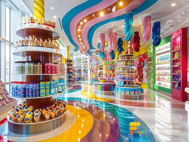 Candy Shelf Rack Snack Display Case Sweet Shop Shelving