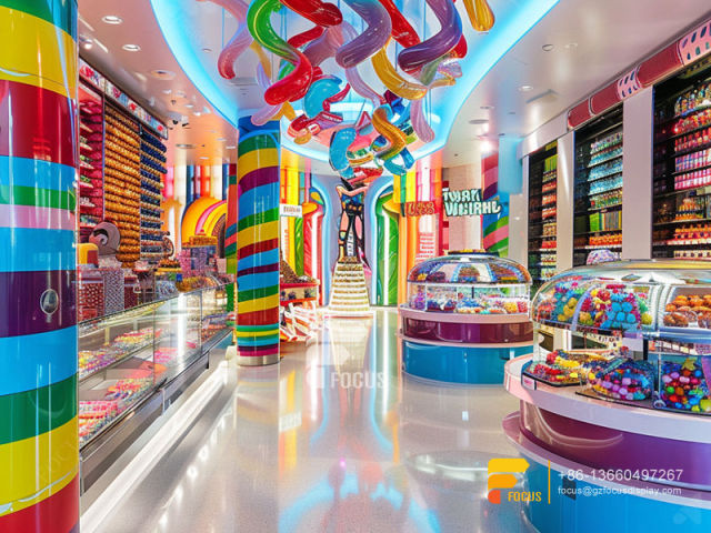 Candy Display Modern Sweet Shop Interior Design Chocolate Store