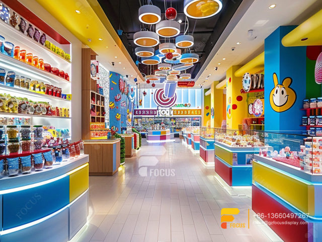 Custom Snack Food Display Racks Lollipop Sweet Shop
