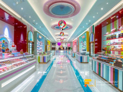 Snacks Racks Modern Sweet Shop Interior Design Custom Chocolate Counter Display