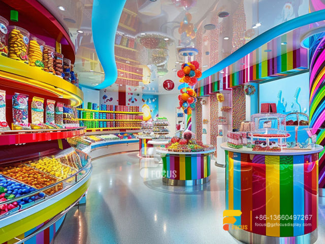 Candy Store Stand Snack Display Shelf Chocolate Store