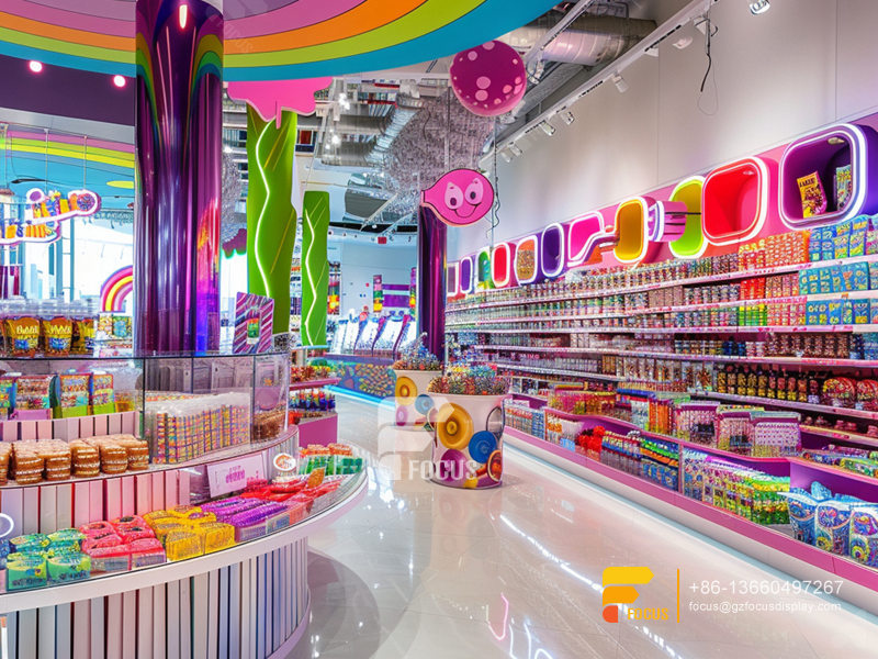 Bulk Candy Display Cases Snack Store Design Chocolate Shop Decoration