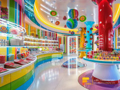 Candy Shelf Rack Snack Display Case Sweet Shop Shelving