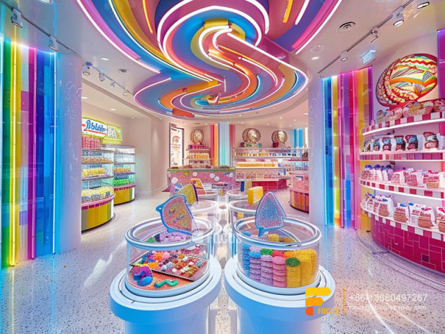 Custom Snack Shops Modern Sweet Shop Counter Design