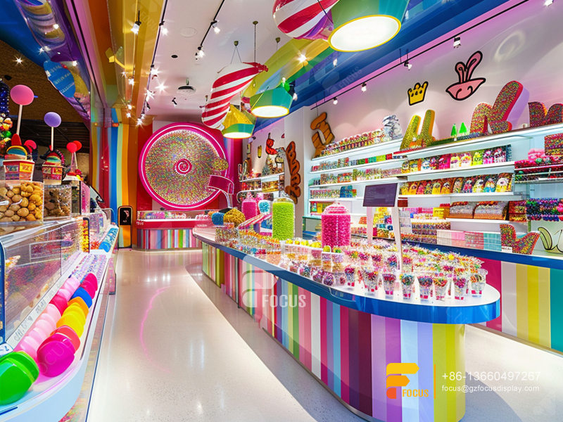 Candy Store Displays Snack Food Racks Chocolate Glass Counter