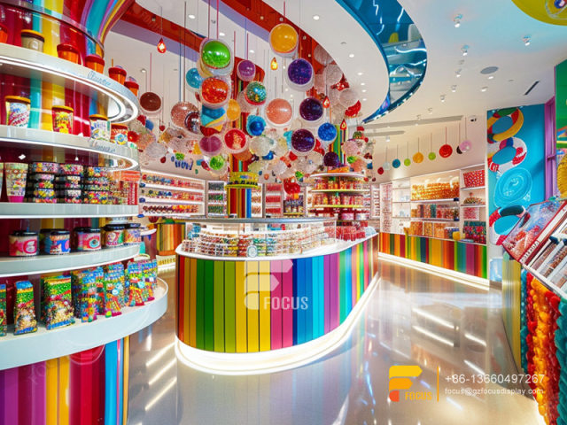 Candy Store Displays Snack Food Racks Chocolate Glass Counter