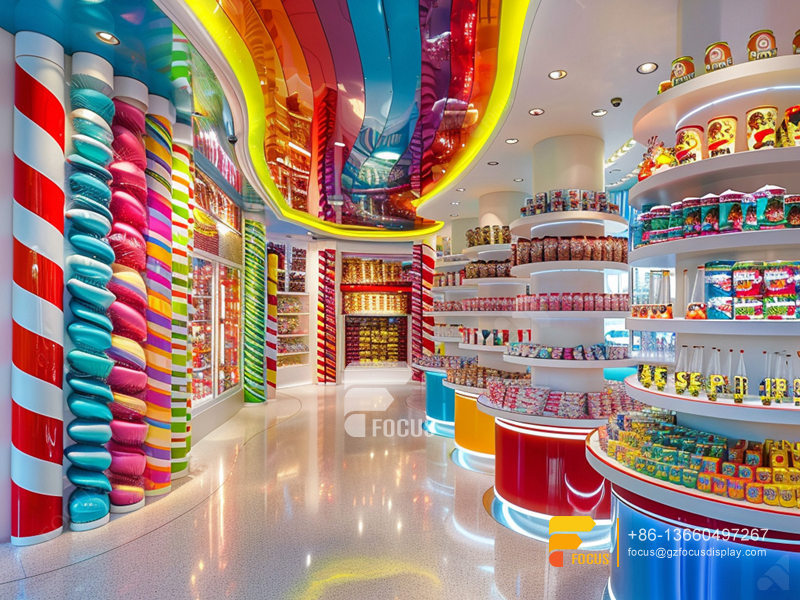 Candy Store Display Snacks Rack Sweet Shop Counter Design