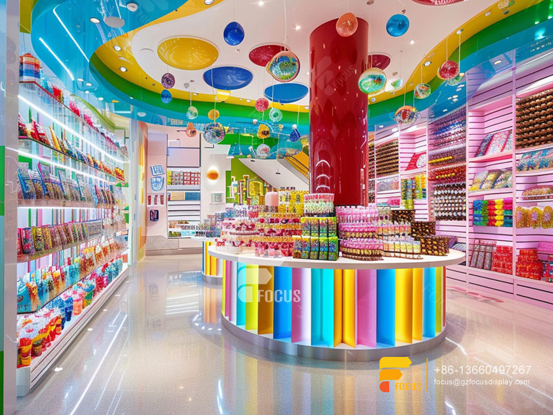 Candy Cabinets Modern Sweet Shop Interior Design Chocolate Display Shelves