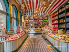 Custom Snack Shelves Modern Sweet Shop Interior Design