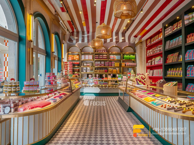 Custom Snack Shelves Modern Sweet Shop Interior Design
