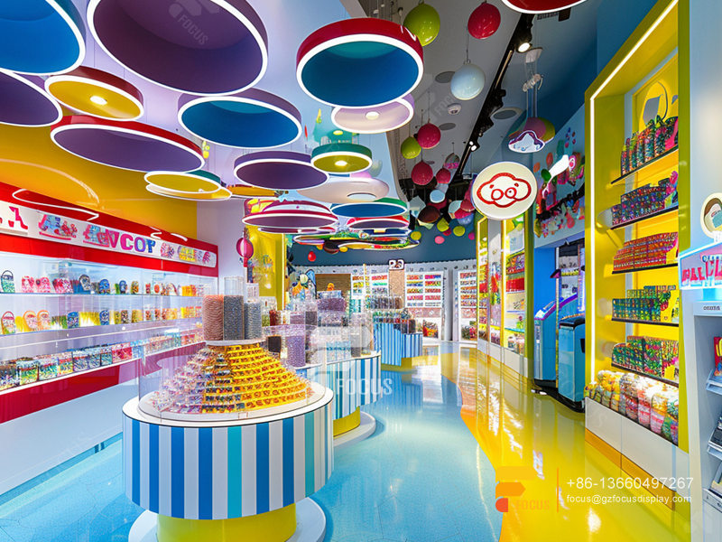 Snack Display Shelves Mix Sweet Shop Candy Store Design
