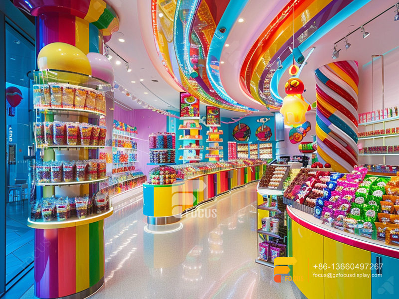 Candy Store Stand Snack Display Shelf Chocolate Store