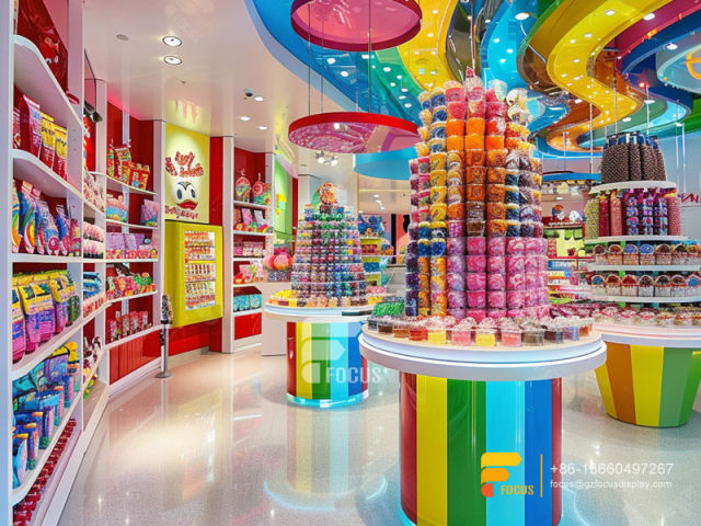 Grocery Store Candy Shelf Snack Displays Sweet Shop Shelving