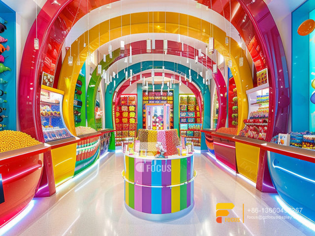 Candy Store Stand Snack Display Shelf Chocolate Store