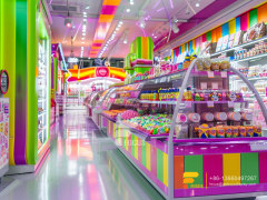Custom Cotton Candy Rack Retail Snack Display Sweet Store