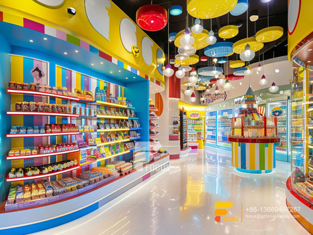 Snack Display Case Candy Store Fixtures Chocolate Shop Decoration