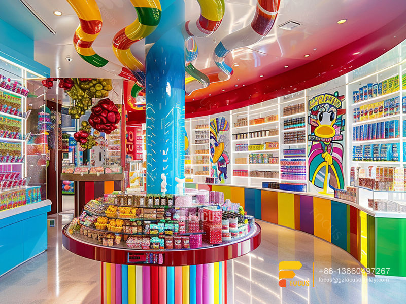 Candy Glass Display Sweet Shop Interior Design Chocolate Showcase