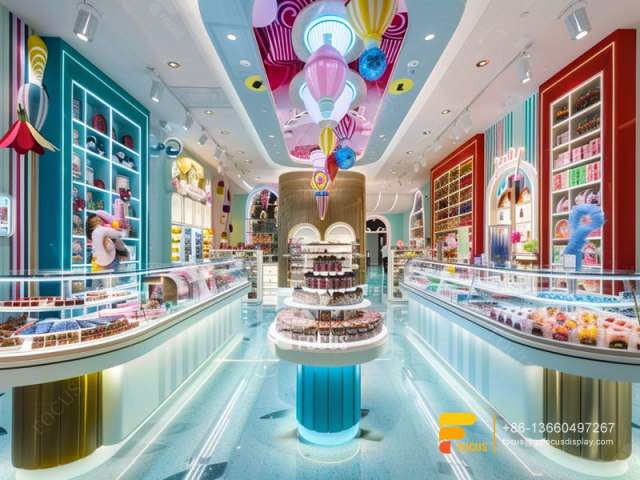 Sweet Shop Display Counter Chocolate Counter Cotton Candy Rack