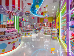 Glass Candy Display Lollipop Sweet Shop Chocolate Cabinet