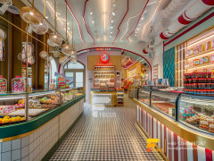 Custom Snack Shelves Modern Sweet Shop Interior Design