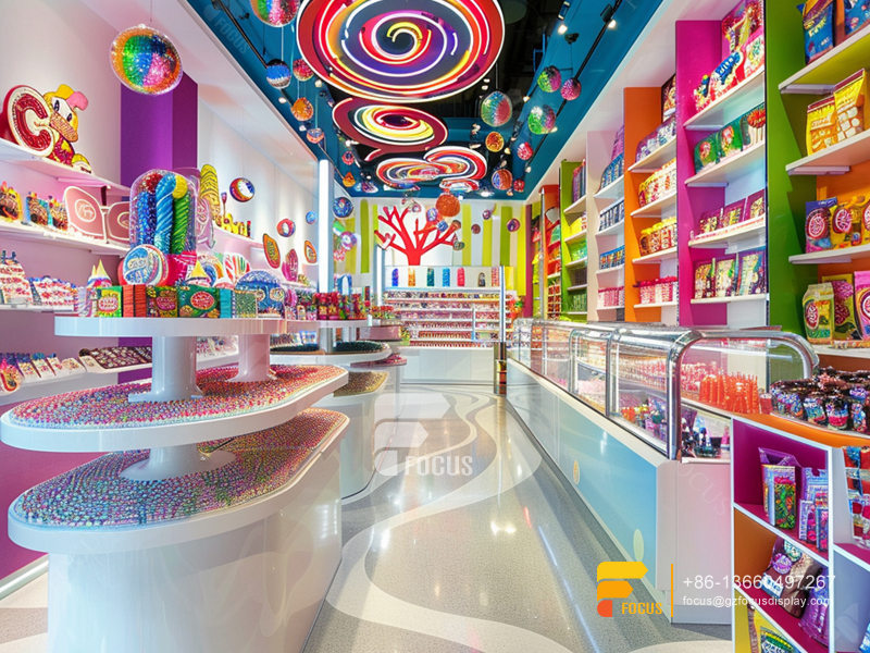 Candy Display Shelving Chocolate Shops Sweet Shop Counter Design