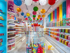 Candy Cabinets Modern Sweet Shop Interior Design Chocolate Display Shelves