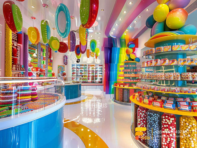 Candy Interior Design Sweet Shop Display Counter Shelving